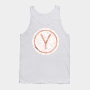 Rose Gold Marble Upsilon Tank Top